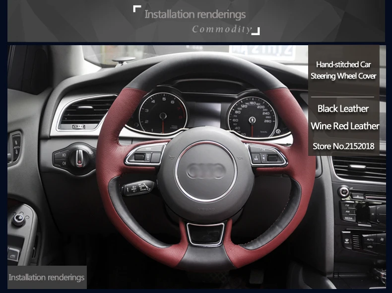 Audi a4 steering wheel cover size best sale