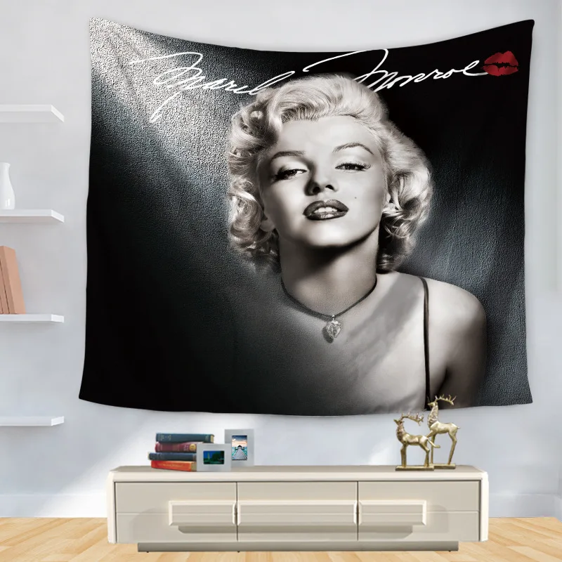 

TUEDIO 1PC/LOT Tapestry Rectangle Marilyn Monroe Printed Hippie Tapestry Decoration Wall Blanket Tapiz Pared Mandala Tapestry