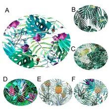 ISHOWTIENDA тропических листьев растений узор стопы коврики круглый фланель Moldproof Ванная комната коврик на кухню ковры 100 см