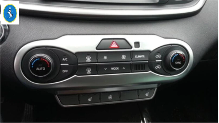Yimaautotrims Central Console Air Conditioning AC Panel Switch Cover Trim 1 Piece For KIA Sorento 2015 - 2018 ABS Pearl Chrome | Автомобили
