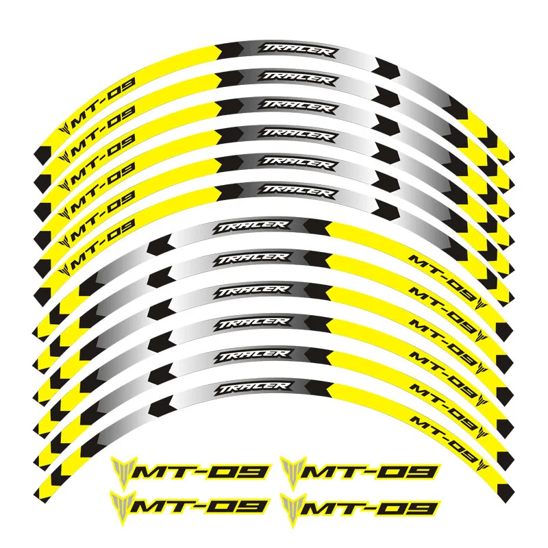 Горячая 6 цветов колеса мотоцикла отличительные светоотражающие наклейки обода полосы для YAMAHA tractracer
