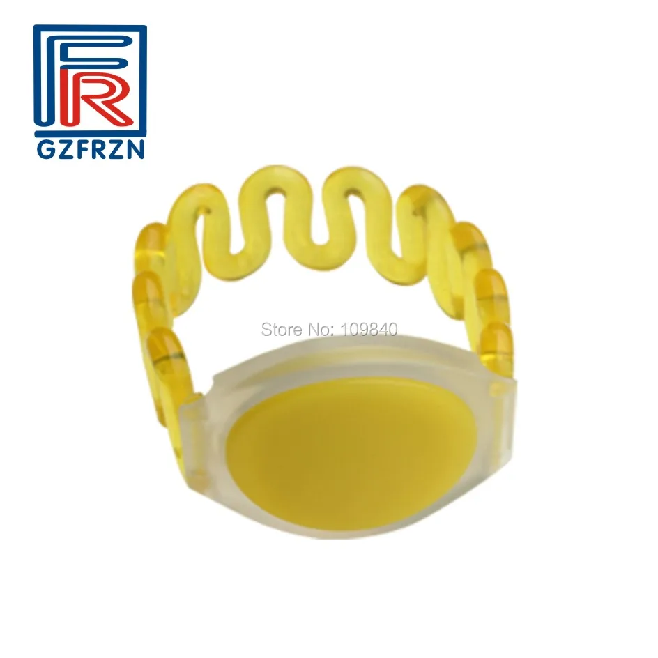 100pcs/lot Waterproof ABS RFID 13.56Mhz Wristbands Bracelet with FM1108 (S50) in Swimming Pool and Access Control