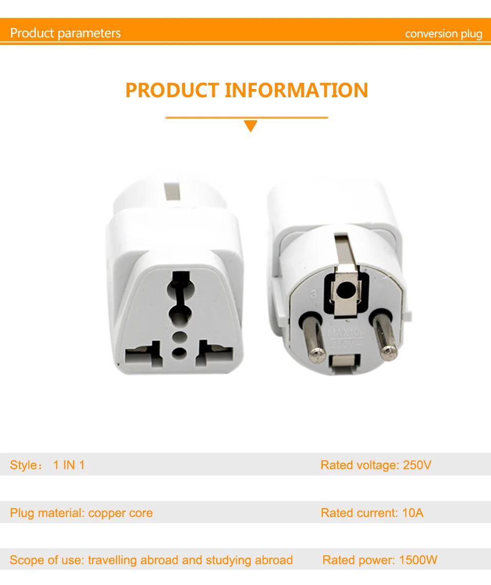 Multifunction EU German Conversion Plug To Universal French Russian Bali The maldives Thailand Transform Plugs Travel Adapter (15)