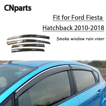 

CNparts 4pcs ABS For Ford Fiesta Hatchback 2010-2018 Car Smoke Window Sun Visor Keep Fresh Air convection Accessories