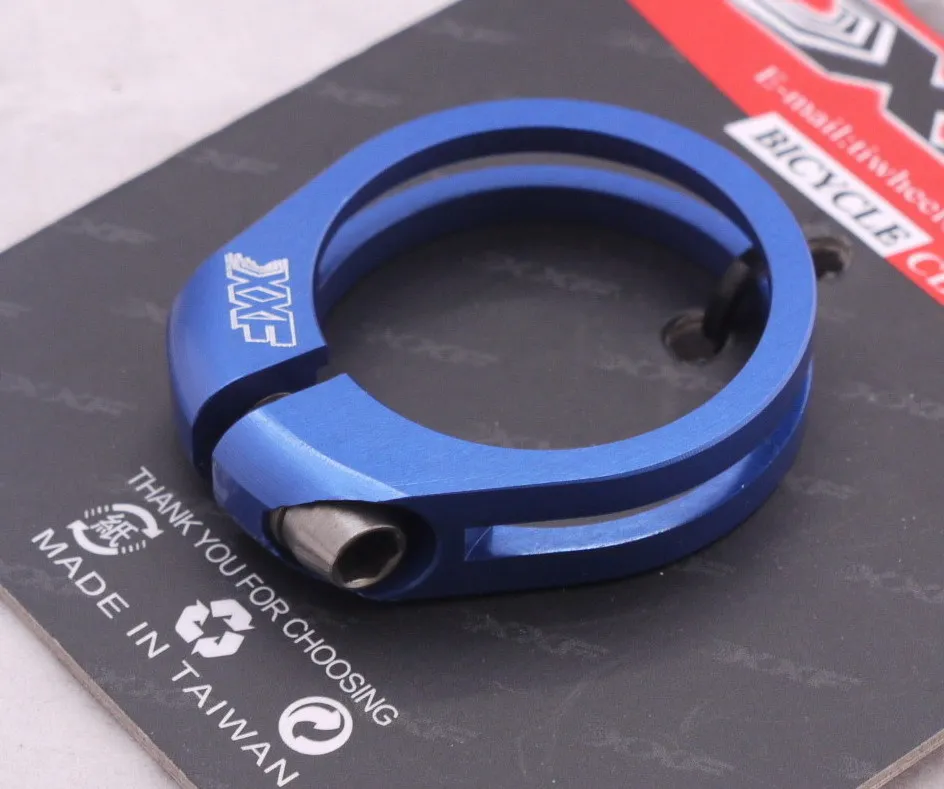 

CNC Seatpost SEAT Clamp Titanium Ti bolt 31.8MM 11g ROAD MTB BIKE BLUE FREE SHIPPING