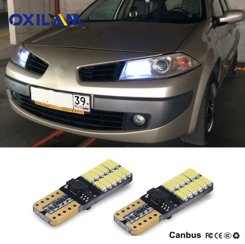 

OXILAM 2x Canbus T10 LED Car Parking Light 12V For Renault Duster Megane 2 3 Logan Clio 4 2 Captur Sandero Laguna 2 Scenic