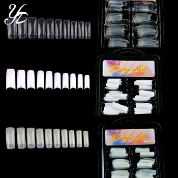 

Yiday 3 Box/ 300pcs Half False Nail Tips 10 Different Sizes Artificial French Acrylic Nails Design Display Training DIY Manicure