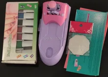 Nail Art Drawing Polish Stamper Printer Machine Kit Nail Stamping kit With 7Bottles Nail Polish