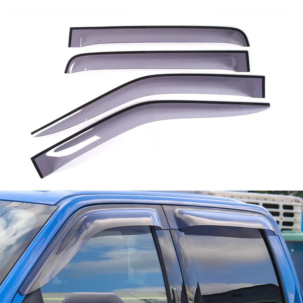 дефлектор окон v-star d47025. V-star chr09119 дефлекторы окон к-т хром. дефлектор окон тойота хайлендер 2010-2013. от дождя на машину на окна. пластиковые наружные окна на машину.