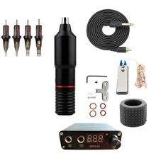 Professional Tattoo Rotary Pen Machine Complete Tattoo Kits Mini Power Set Tattoo Studio Supplies complete tattoo kit hurricane tattoo power supply hp 2 rotary pen tattoo machine set professional power tattoo supplies tools