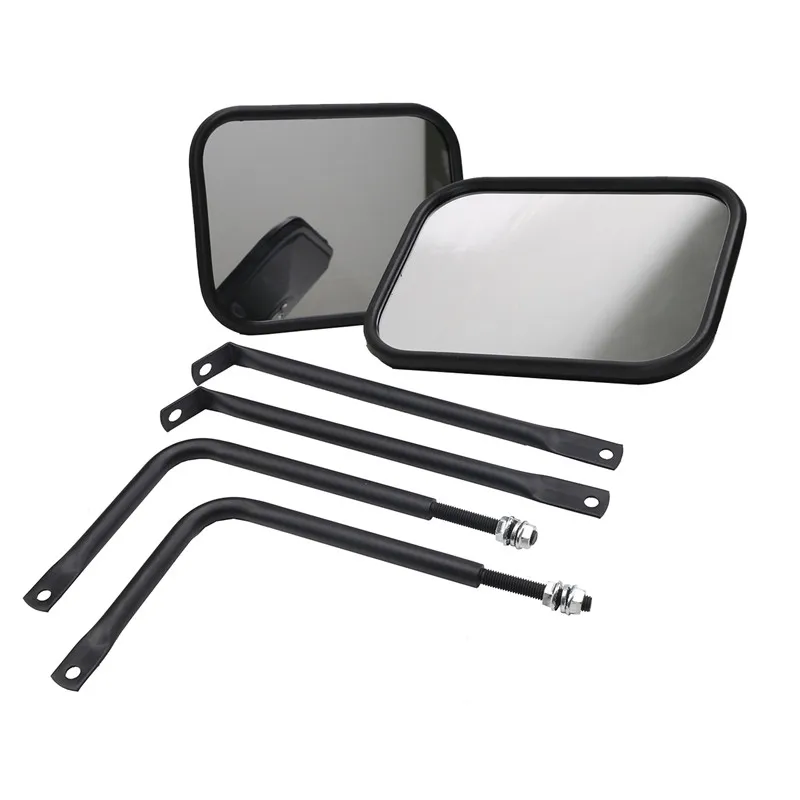 Black-Bolt-on-Door-Hinge-Mirror-Quick-Release-Mirror-Pair-Rectangular-for-2007-2017-Jeep-Wrangler (2)