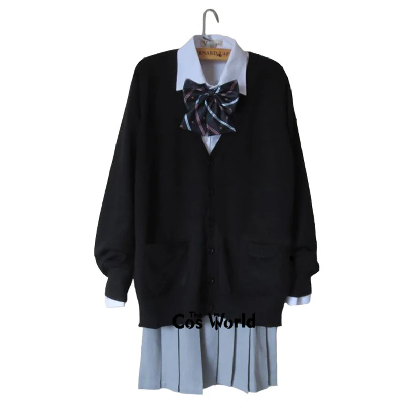 preppy-style-student-class-japan-jk-high-school-uniform-winter-black-v-neck-cardigan-gray-pleated-skirt-shirt-suits