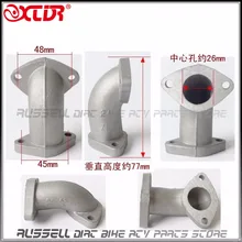 De admisión del motor colector de entrada de la tubería para HONDA CRF/XR 50 70 carburador 50cc 70cc 110 125 140cc 160cc suciedad Pit Bike Kart Quad