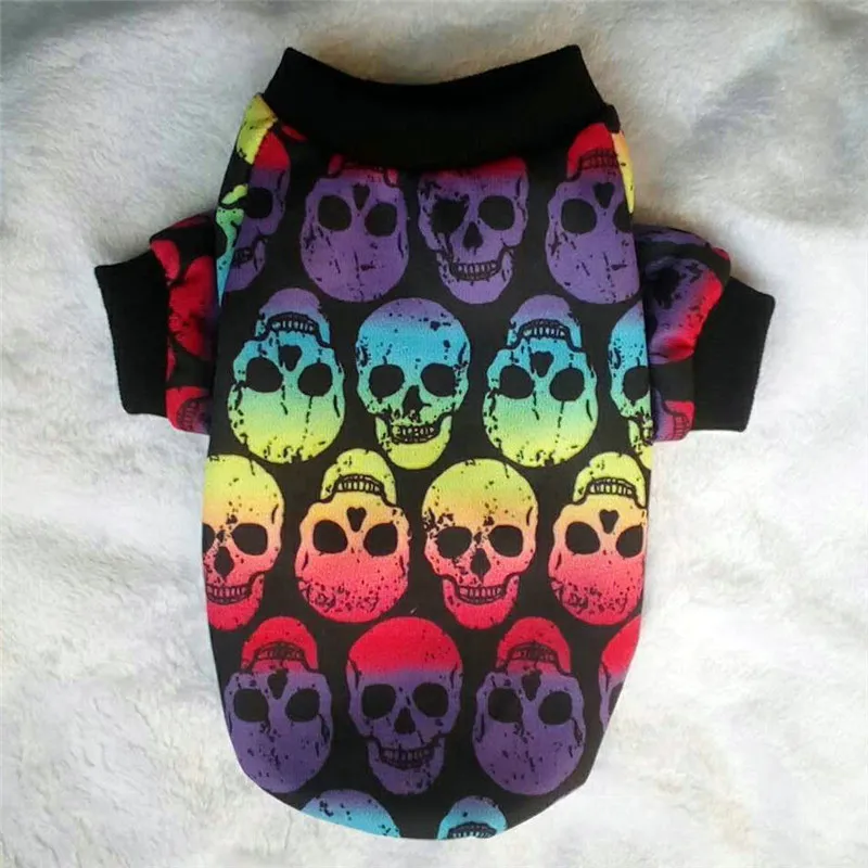 

Skull Dog Clothes Autumn Winter Pet Clothes for Small Dog Pet Coat Jacket Outfit shih tzu Yorkies Puppy Chihuahua Dog Clothing