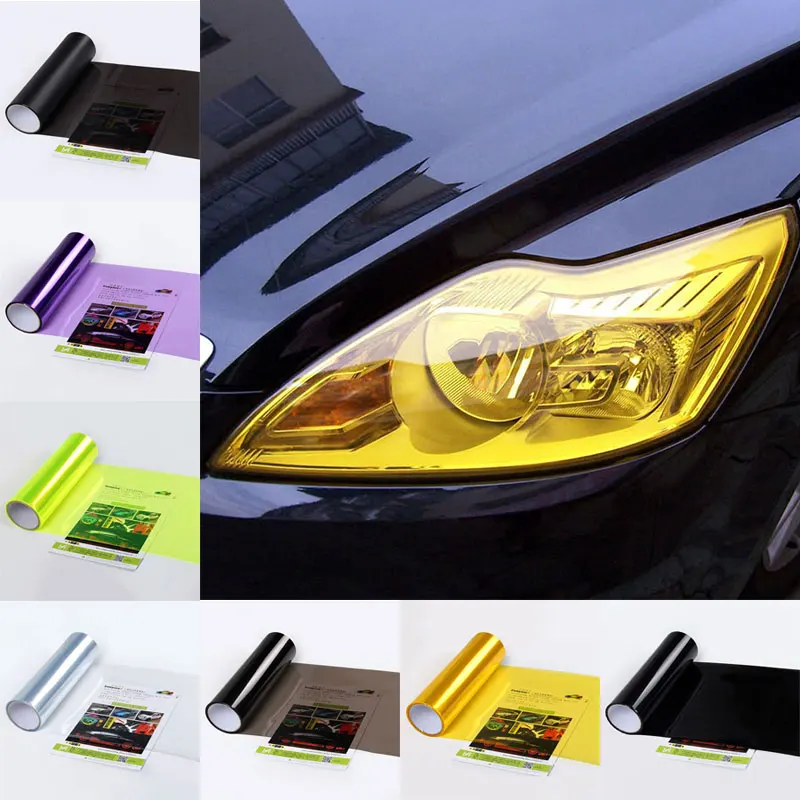 

60*30cm Car Body Film Chameleon Car Styling Headlights Taillights Translucent Film Lights Turned Change Color Car Film Stickers