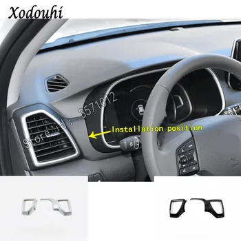 

for lhd hyundai tucson 2019 2020 car body abs cover garnish detector trim front air condition meter outlet vent 2pcs