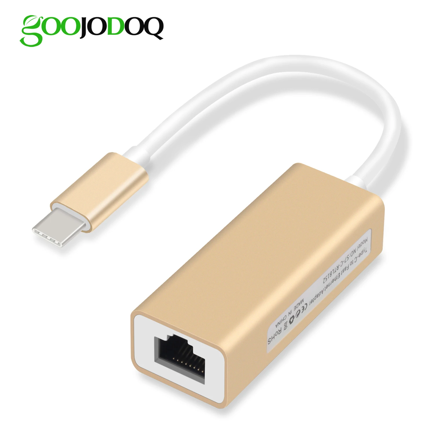 Адаптер GOOJODOQ USB C Ethernet 10/100 мбит/с тип RJ45 Lan|network card usb|usb ethernetethernet adapter |