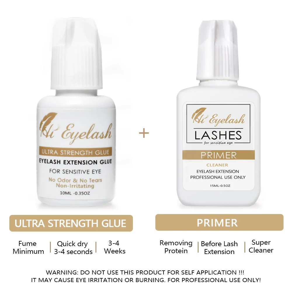 

10ML 3-4S Fast Drying Professional Eyelash Extension Super Glue and 15Ml Eye Lashes Planting Grafting Cleaner
