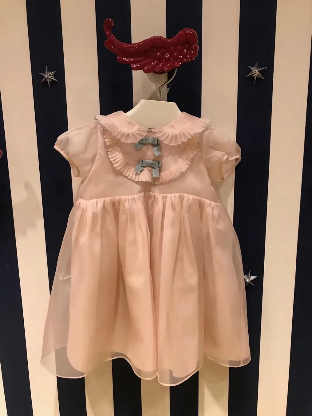 

Fairy Dress for 3T Girls Summer Dress baby High Quality Kids Fashion Clothing Bow decoration short sleeve girls dresses