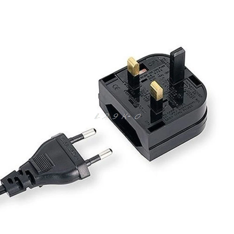 1 предмет Европейский ЕС 2 Pin к UK 3Pin Мощность гнездо дорожный переходник адаптер