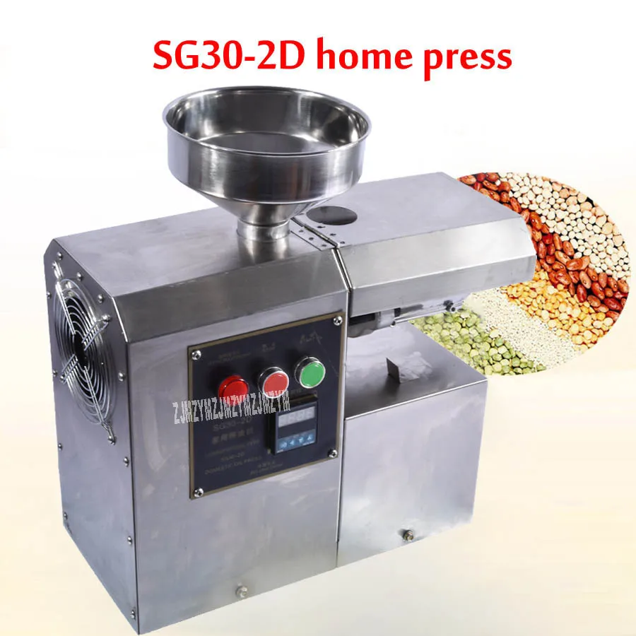 

1PC SG30-2D Edible Oil Press Machine High Oil Extraction Rate Labor Saving stainless steel Oil Presser