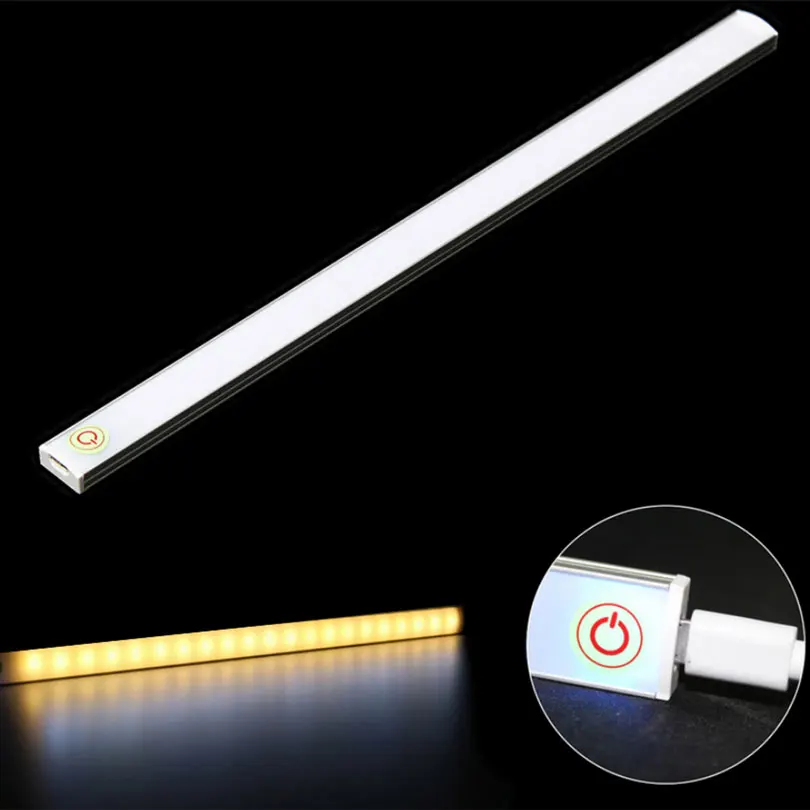 LEDGLE 6W Ultra-thin LED Light Bar Closet Light Bright Under Cabinet Lamp 21 Led Beads Ideal for Closet Bedroom Hallway USB DC5V (2)