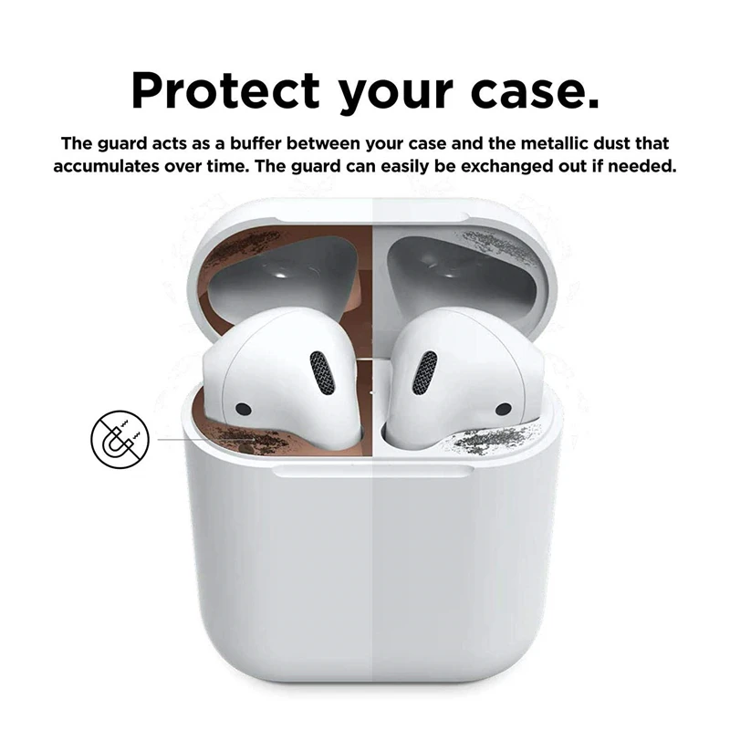 Dust Guard for Apple Airpods Bluetooth Earphone Metal Sticker for Airpods 2 Air Pods Wireless Headphone Charging Box Dust Proof