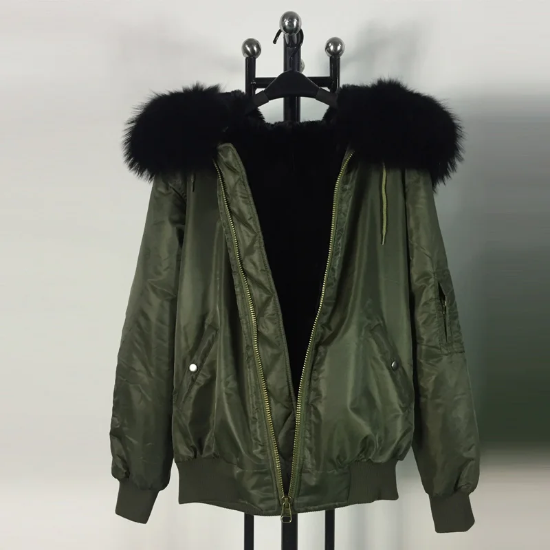 army green jacket with fur