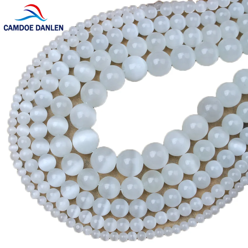 

AAA+ Quality Cat Eye Beads 4/6/8/10/12/14MM Natural Glass String Loose Space Beads Opal DIY Charm Bracelet for Jewelry Making