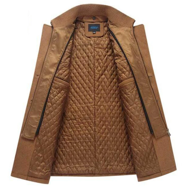Зимнее пальто для мужчин, Длинная шерстяная Толстая ветровка, шерстяное пальто Casaco Masculino Palto Jaket, Мужской Повседневный плащ полупальто, 5XL куртки