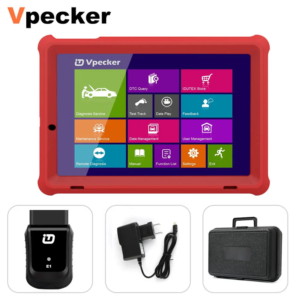 VPECKER E1 Профессиональный OBD2 Авто диагностический сканер Easydiag ABS DPF сброса масла Wifi Full Системы OBDII диагностический инструмент с 10-дюймовый планшет