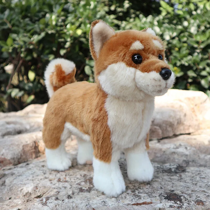 

Lifelike Standing Japanese Shiba Inu Plush Toy Cute Yellow Dog Stuffed Animal Toys Soft Toys Gift for Kids