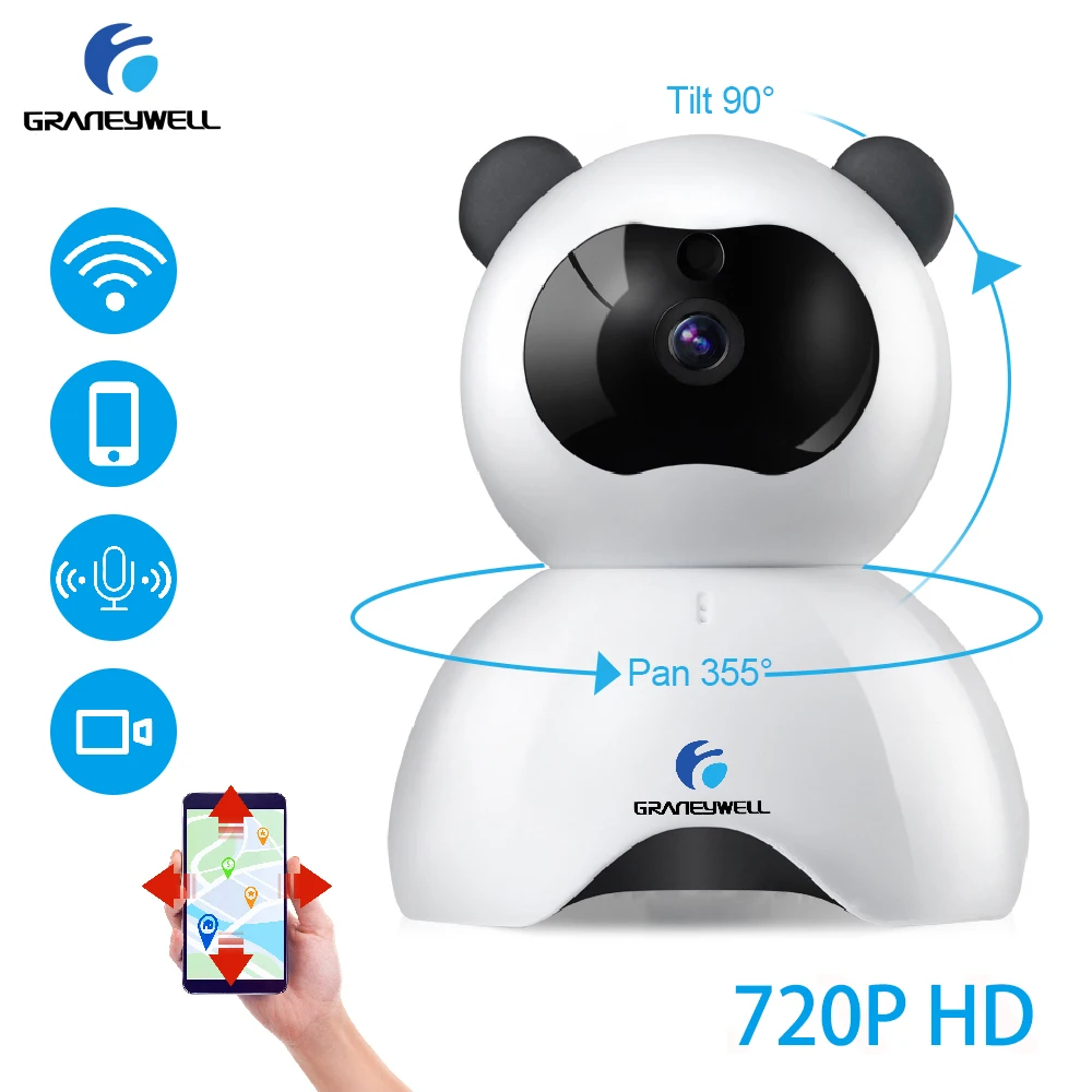 

GRANEYWELL 720P HD Wireless IP Camera P2P Motion Detection Night Vision Baby Monitor CCTV Home Security Surveillance Videcam