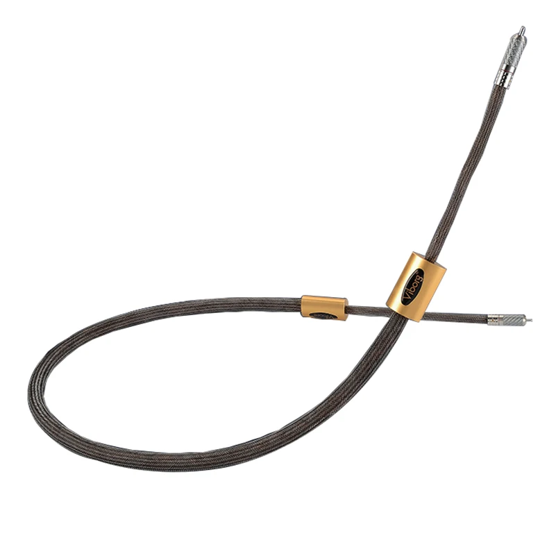 High Quality 6N 99.9999% OFC Male-Male RCA Interconnect Cable with Gold Plated RCA Plug for Hifi System