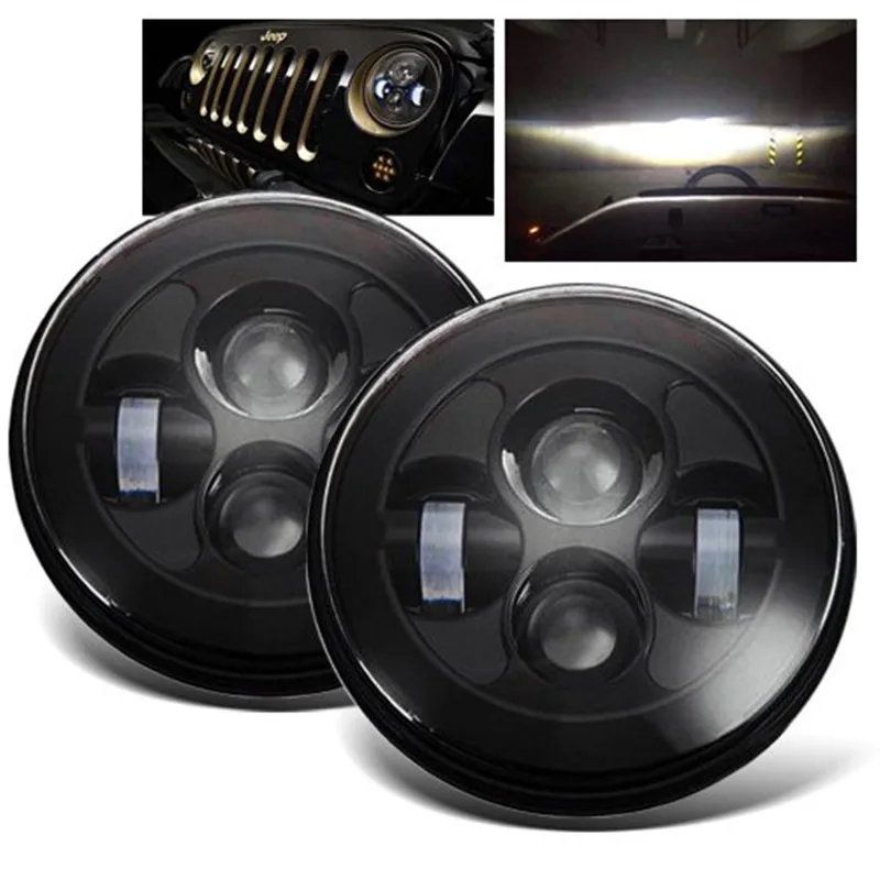 7inch 40w Round H4 LED Headlight for Jeep Wrangler Front Driving Headlamp Car Styling Head Light