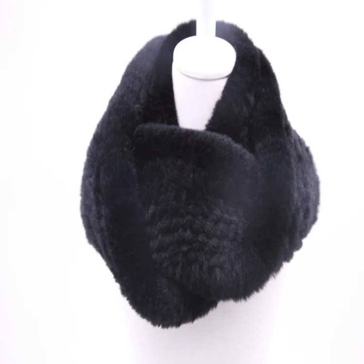  Winter Fur scarf for women knitted natural Rex Rabbit Fur scarves 2017 new genuine fur ring Female Warm Shawl  (41)