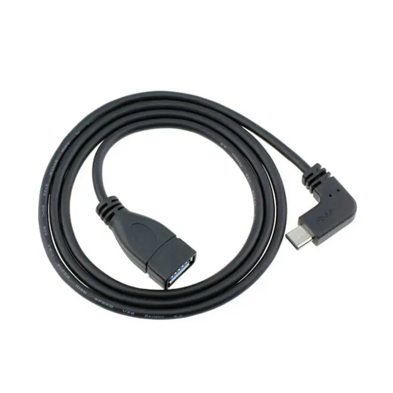 90 градусов угол USB C usb3.1 папа к 3 0 Женский Type OTG кабель|Компьютерные кабели и