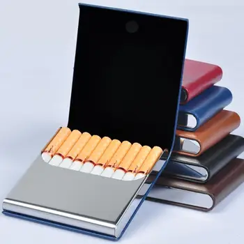

Fashion Men Cigarette Super Thin Cigarette Case Personality Creative Leather Cigarette Case Gift