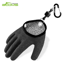 Booms Fishing Free-Hands Fishing Gloves Waterproof and Provide Better Grip and with Magnet Release