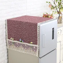 Хлопок и лен стиральная машина покрытие полотенце холодильник ткань пылезащитный чехол двойная дверь открытое полотенце Cubre Lavadora чистый цвет