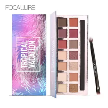 

14 Color Eyeshadow Palette Silky Powder Professional Shimmer Glitter Matte Sunset Eye Shadow Make up Pallete With Blush