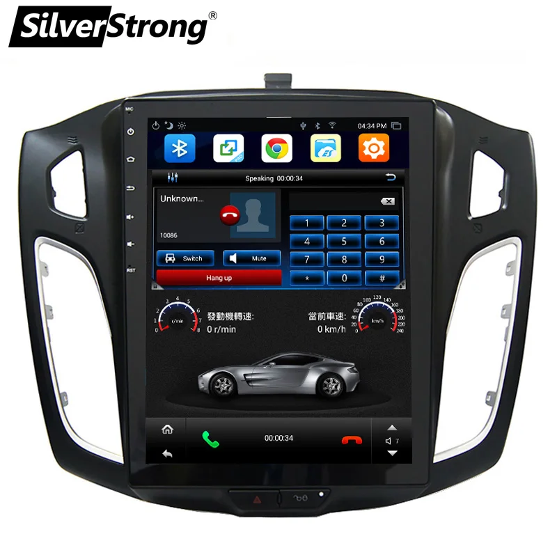 Flash Deal SilverStrong 10.4inch Tesla style Android7.1 Car GPS Radio For FORD FOCUS3 2012-2015 WIFI Radio GPS Navi OBD navitel 1