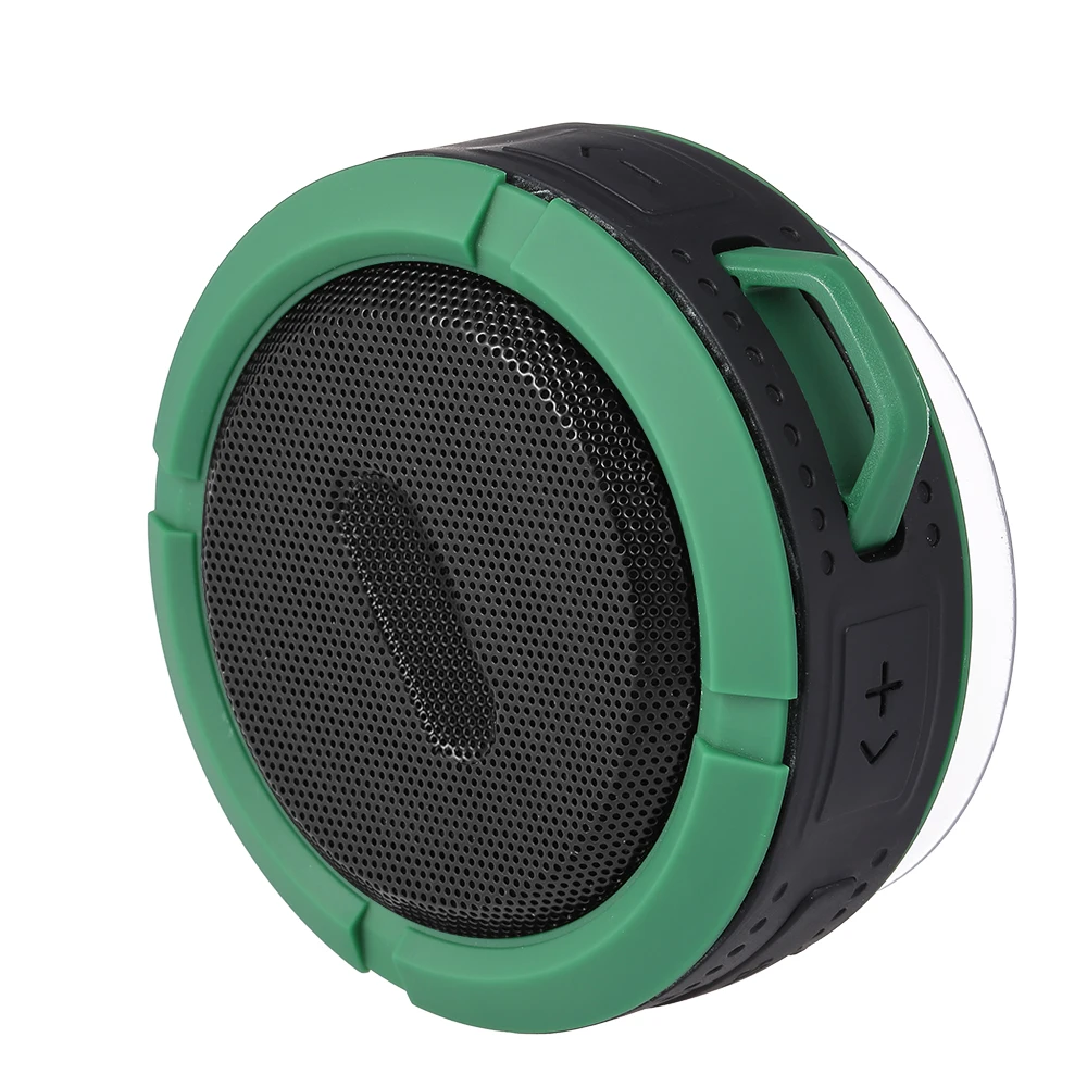 

C6 Wireless Portable Bluetooth Speaker Waterproof Sound Box With HookTF Card Slot Handsfree w/ Sucker Cup for Mobile Phone