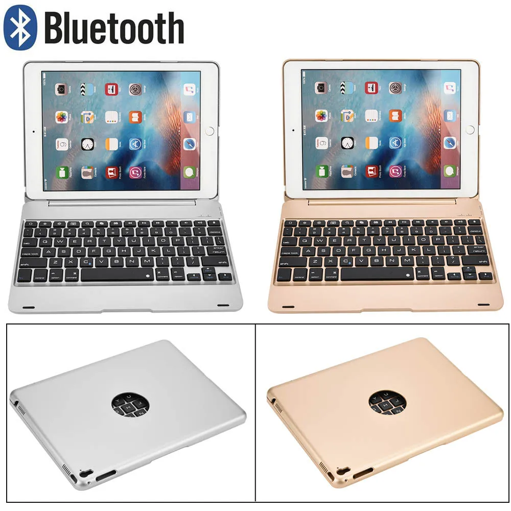 

Portable Folding Keyboard Sleep Wake UP Cover Ultra Slim Wireless Bluetooth Keyboard Frequency 2.4GHz for for iPad 9.7inch#G4