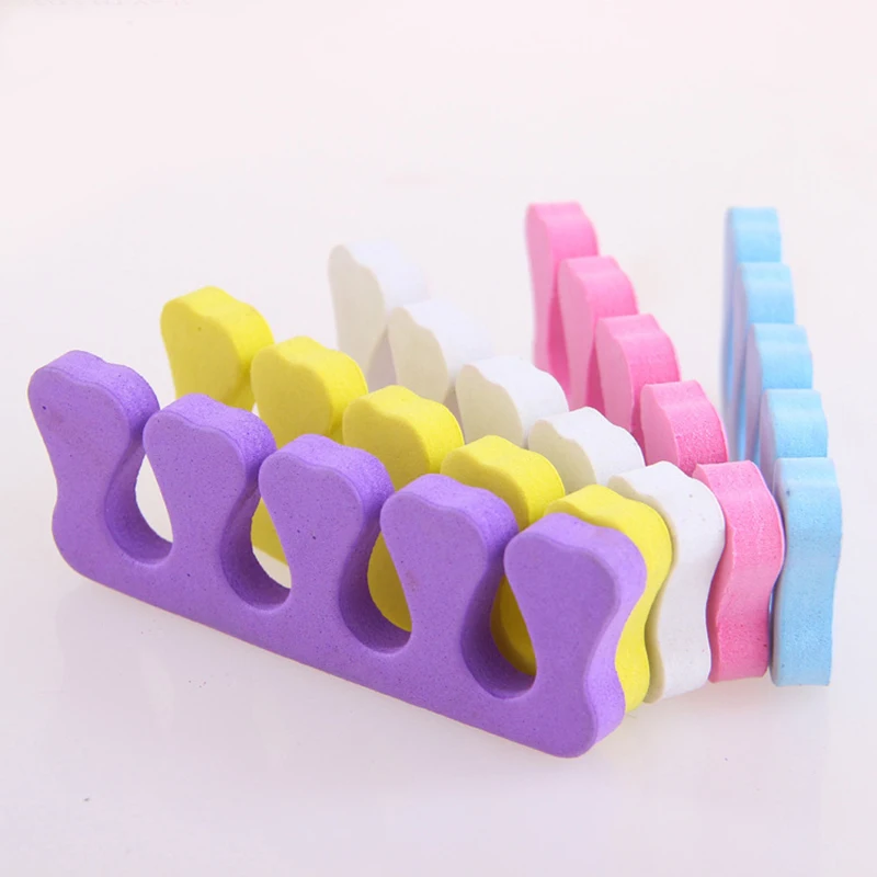 

10Pcs(5Pairs) EVA Foam Toe Separators For Finger Nail Separation Color High Quality Nail Art Essential Manicure Tool Feet Care