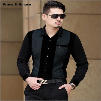 

New arrival 2017 Spring mercerized cotton quality long sleeve shirt Korean style slim bussiness casual plaid men shirt M-XXXL
