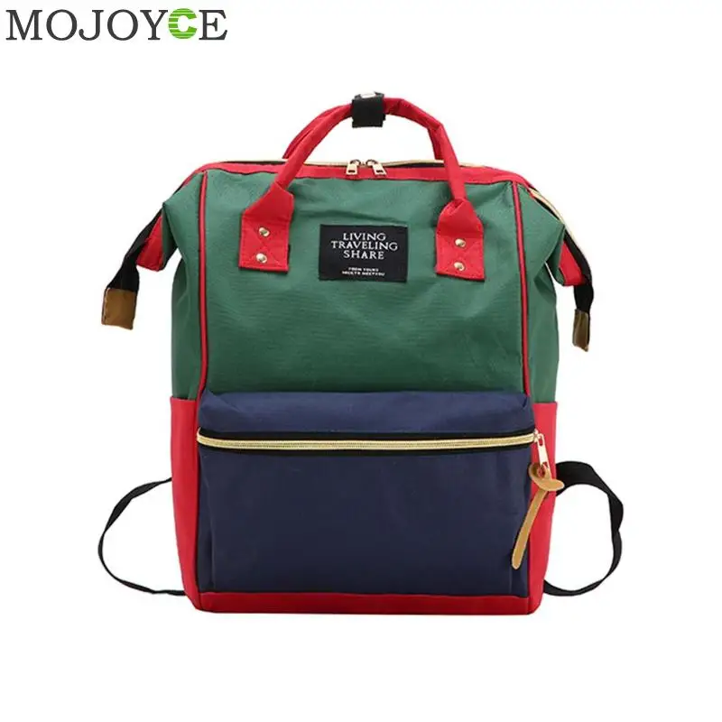 Школьный рюкзак для ноутбука, водонепроницаемый рюкзак для мам, сумка для подгузников, Большая вместительная сумка для кормления, модный рюкзак для путешествий - Цвет: Green Blue