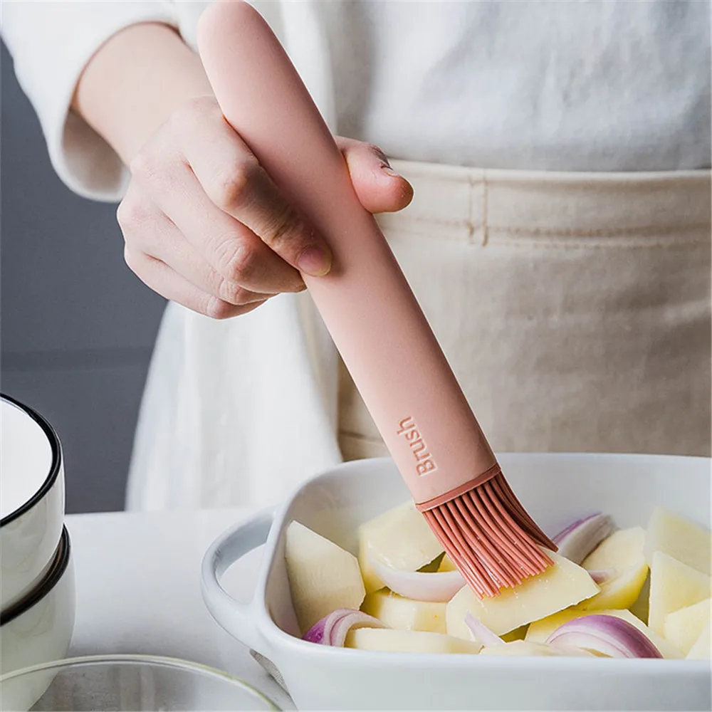 BBQ Brush Silicone Baking Cake Bread Pastry Liquid Oil Butter Food Steak Pen Tube Brush Barbecue Kitchen Accessories Tool 1PC