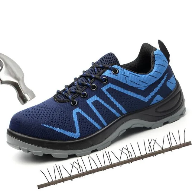 

New Men Breathable Steel Toe Work Safety Shoes Men Outdoor Anti-slip Steel Puncture Proof Construction Men Safety Boots