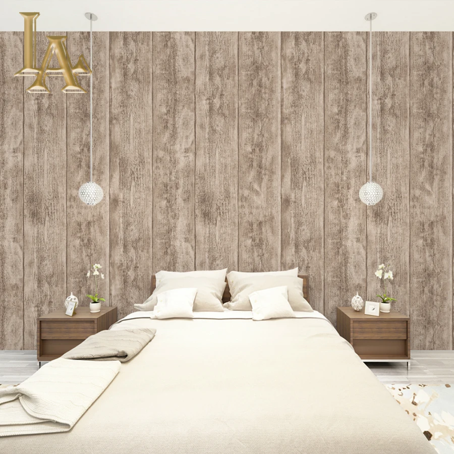 Modern Simple 3D Wooden Wallpaper For Walls Vinyl Wall Paper Rolls For Bedroom Living Room Sofa TV background Decor Modern Simple 3D Wooden Wallpaper For Walls Vinyl Wall Paper Rolls For Bedroom Living Room Sofa TV background Decor